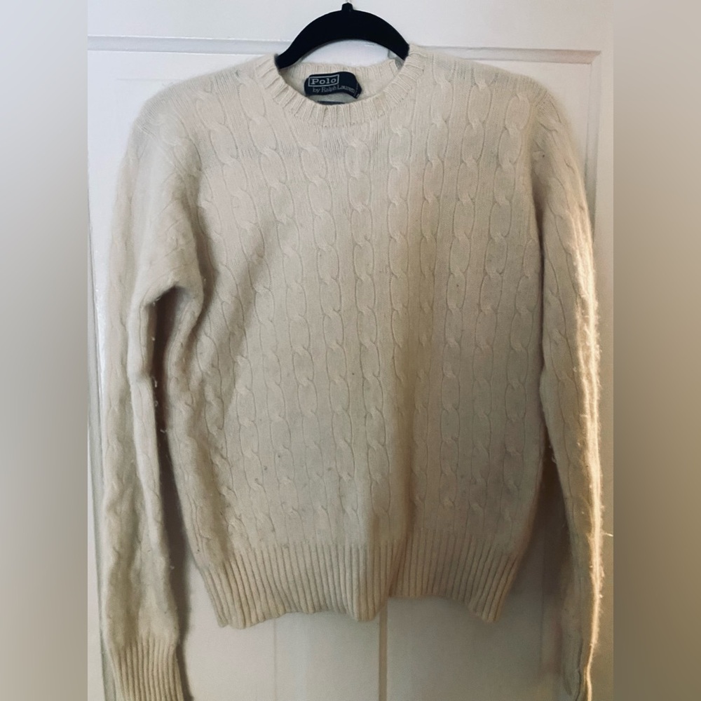 Ralph Lauren Women’s Ivory Cable Knit Sweater